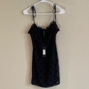 Motel Rocks Black Floral Mesh Dress